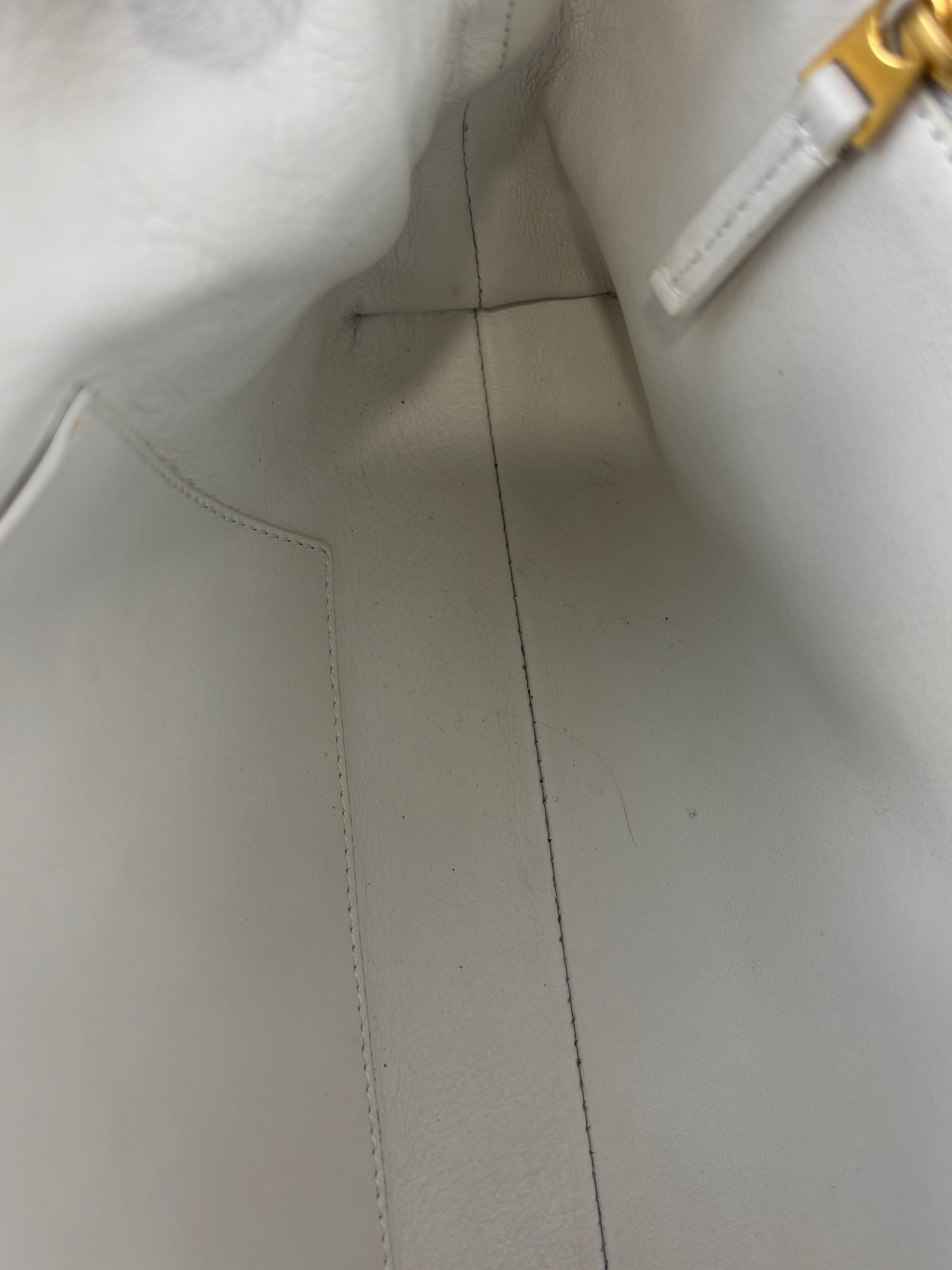 White Intrecciato Camera Bag