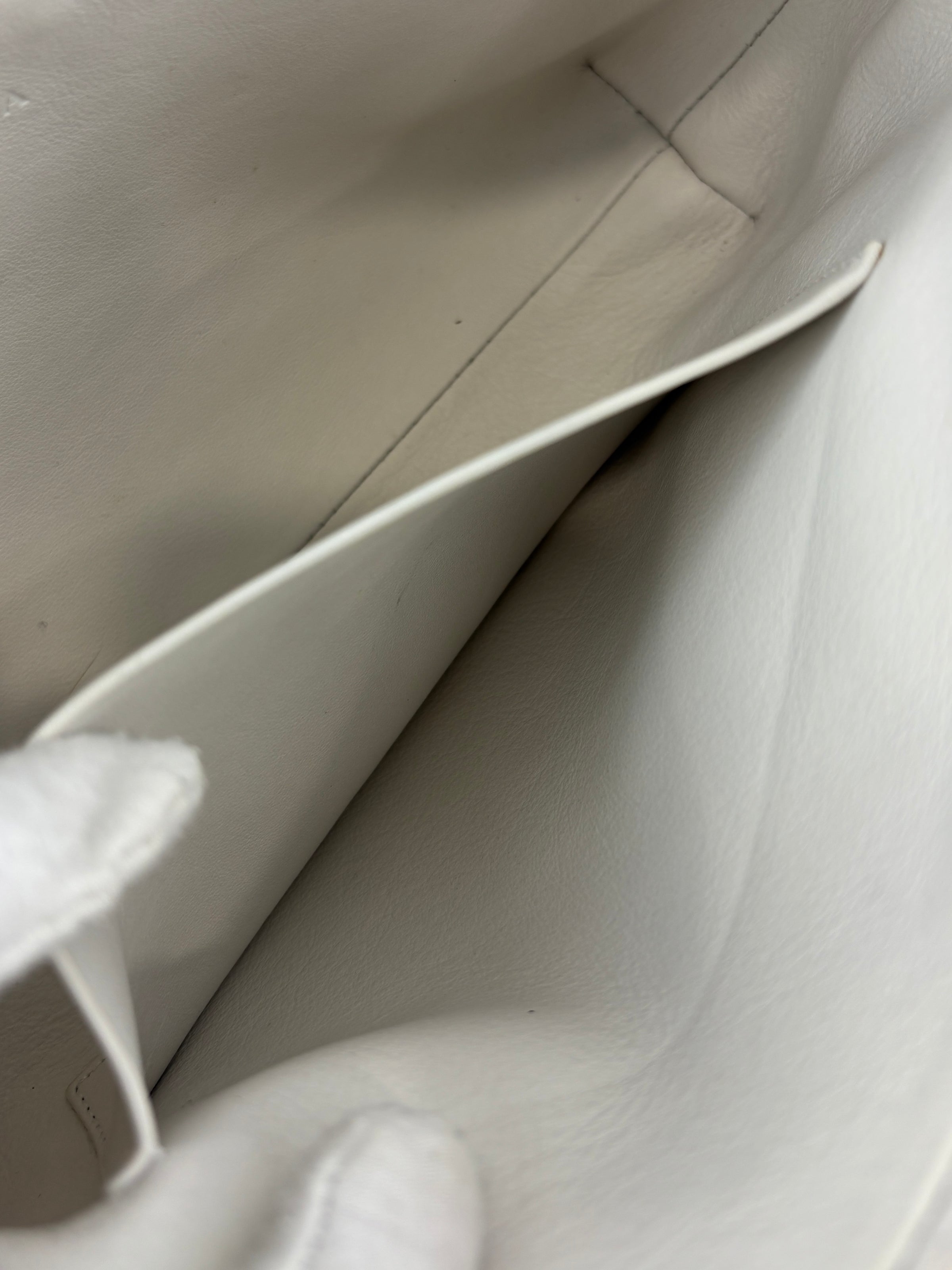 White Intrecciato Camera Bag