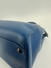 8BN226 Regular Peekaboo Blue Smooth Leather Bag
