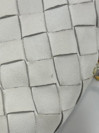 White Intrecciato Camera Bag