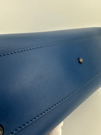 8BN226 Regular Peekaboo Blue Smooth Leather Bag