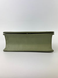 Small Diorama in Light Green Grained Calfskin Leather