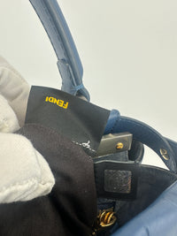 8BN226 Regular Peekaboo Blue Smooth Leather Bag