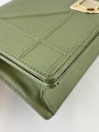 Small Diorama in Light Green Grained Calfskin Leather