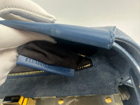 8BN226 Regular Peekaboo Blue Smooth Leather Bag