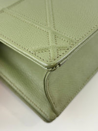 Small Diorama in Light Green Grained Calfskin Leather