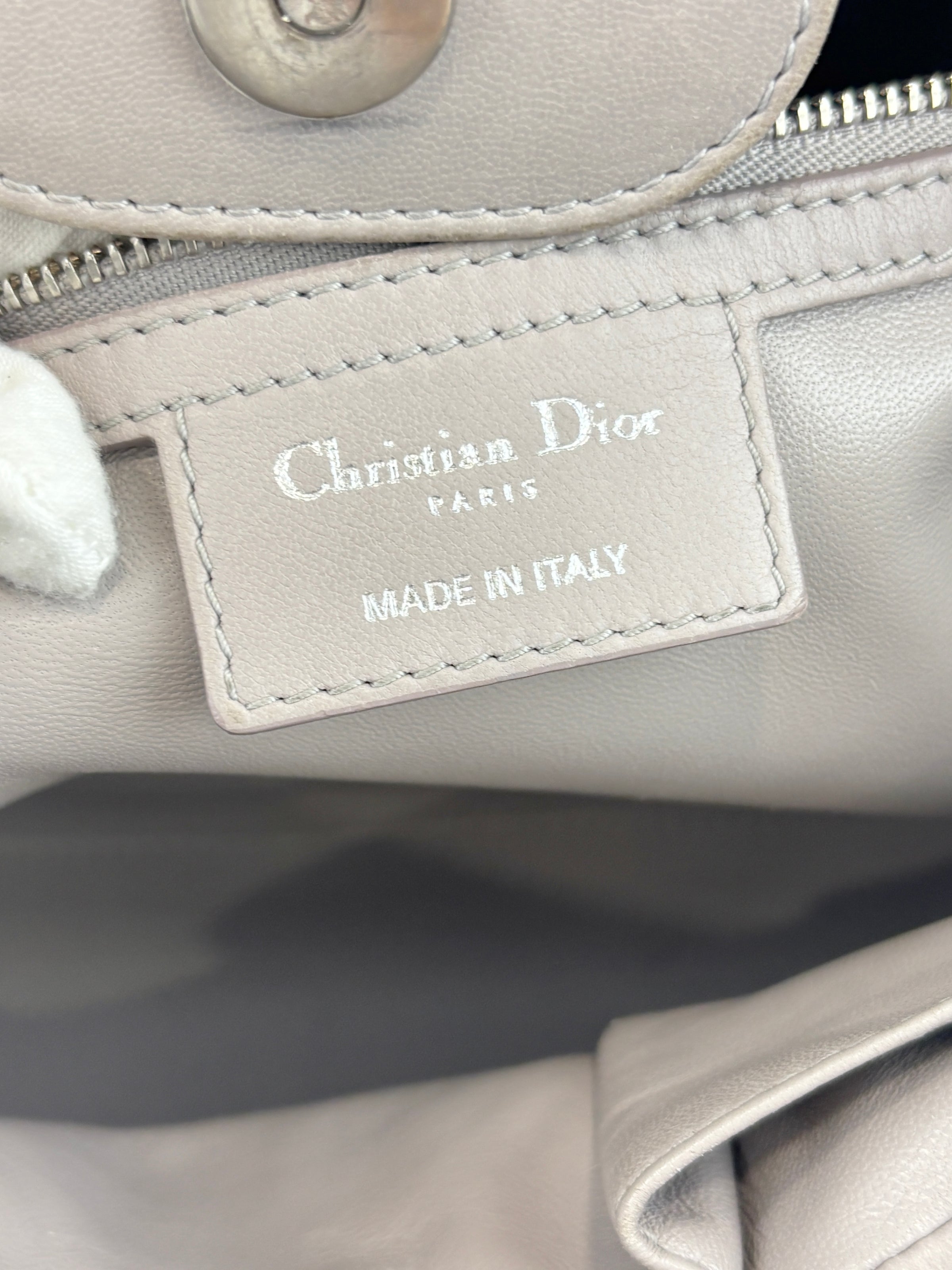 Medium Granville Chain Tote in Grey Cannage Lambskin SHW