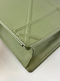 Small Diorama in Light Green Grained Calfskin Leather