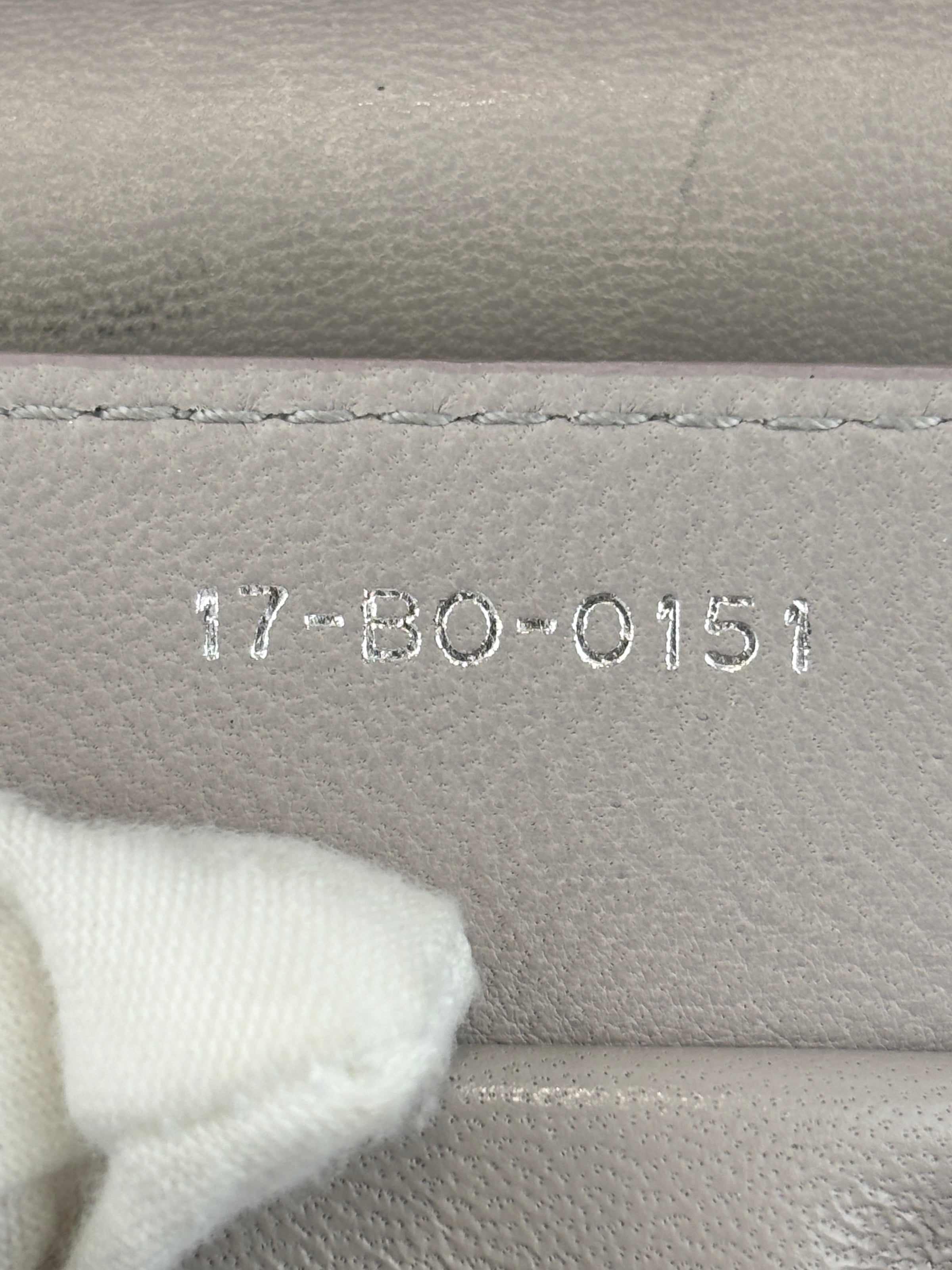 Medium Granville Chain Tote in Grey Cannage Lambskin SHW