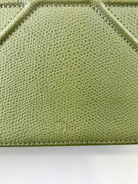 Small Diorama in Light Green Grained Calfskin Leather