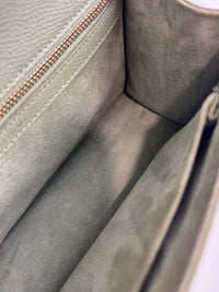 Small Diorama in Light Green Grained Calfskin Leather