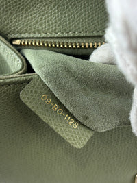 Small Diorama in Light Green Grained Calfskin Leather