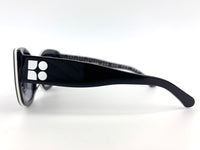 FRIDA/G/S Women’s Sunglasses in Black/White - Glampot
