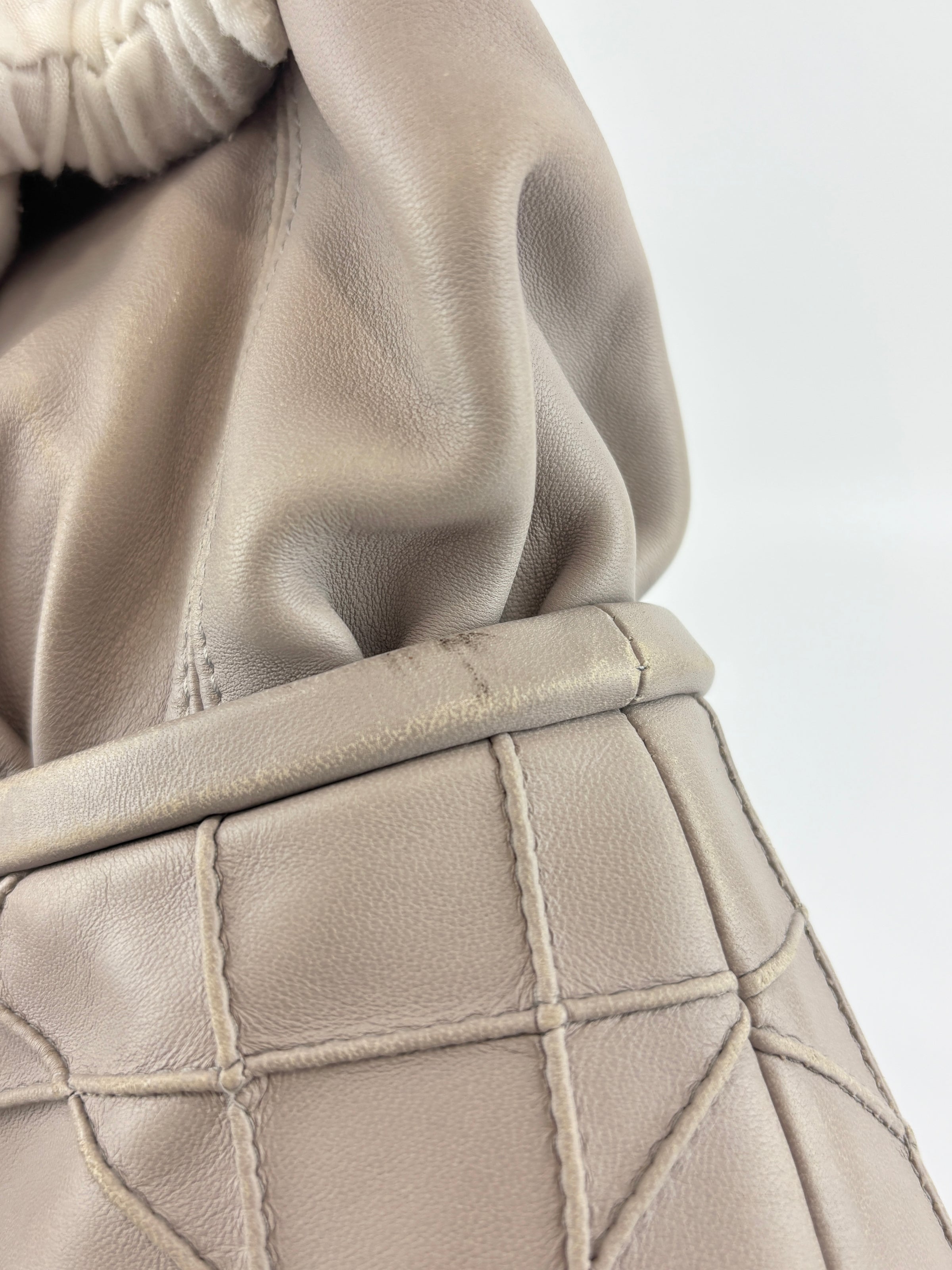 Medium Granville Chain Tote in Grey Cannage Lambskin SHW