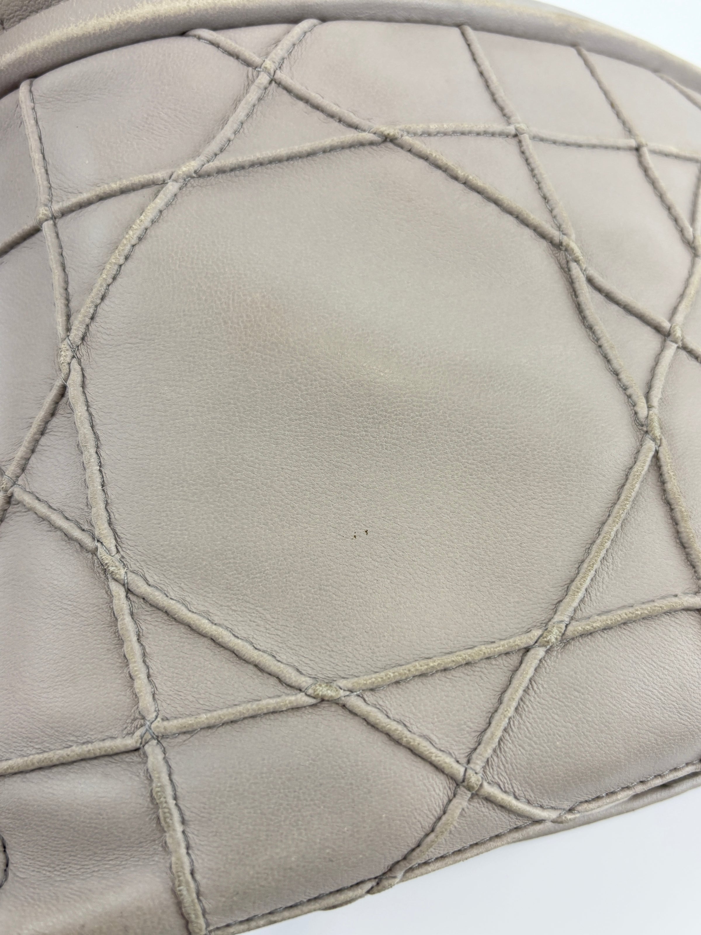 Medium Granville Chain Tote in Grey Cannage Lambskin SHW