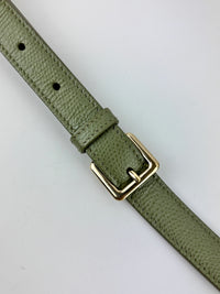 Small Diorama in Light Green Grained Calfskin Leather