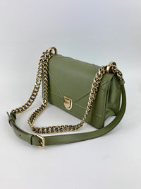 Small Diorama in Light Green Grained Calfskin Leather