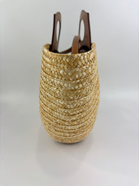 Beach Bag Raffia and Leather