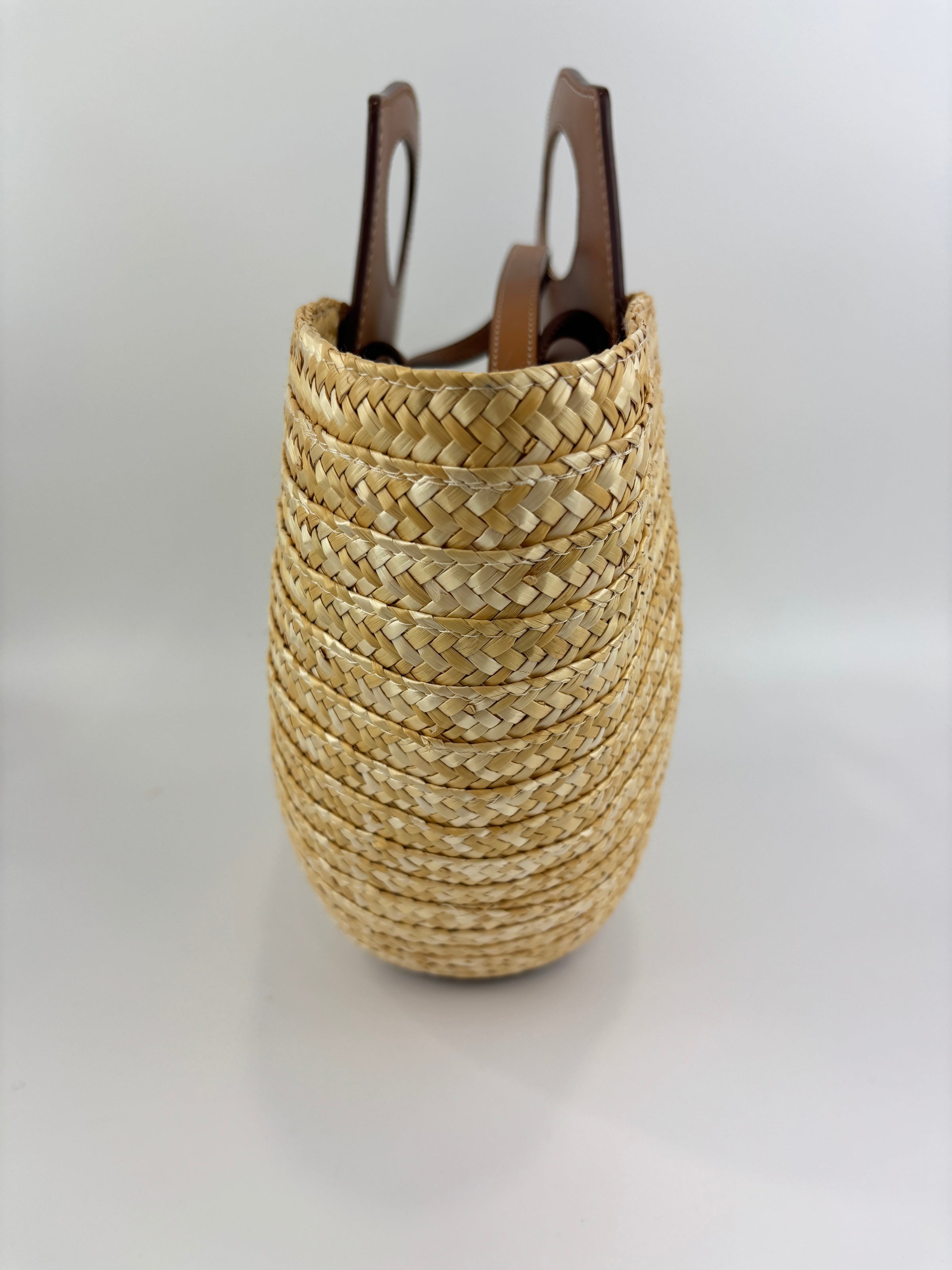 Beach Bag Raffia and Leather