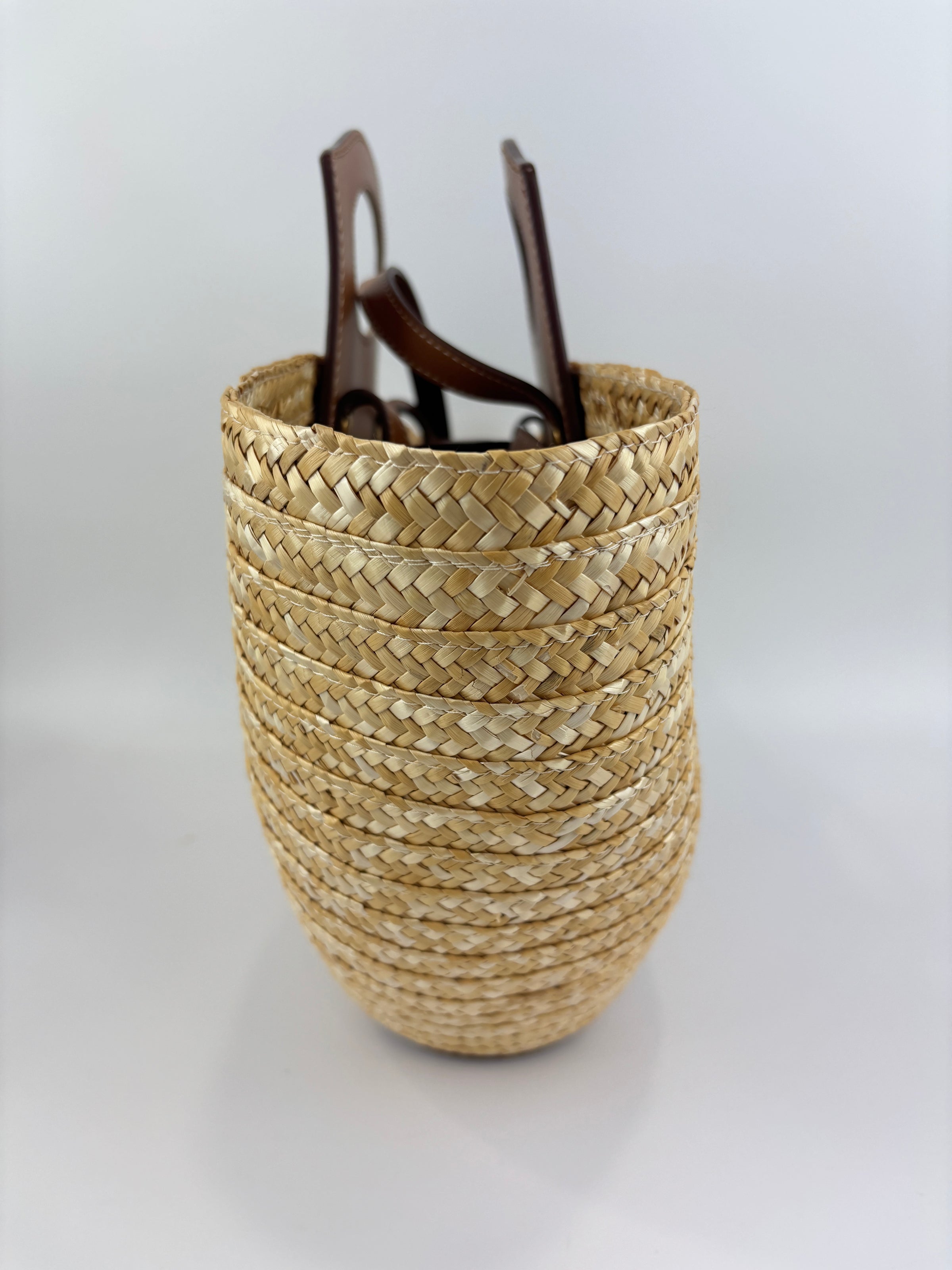 Beach Bag Raffia and Leather