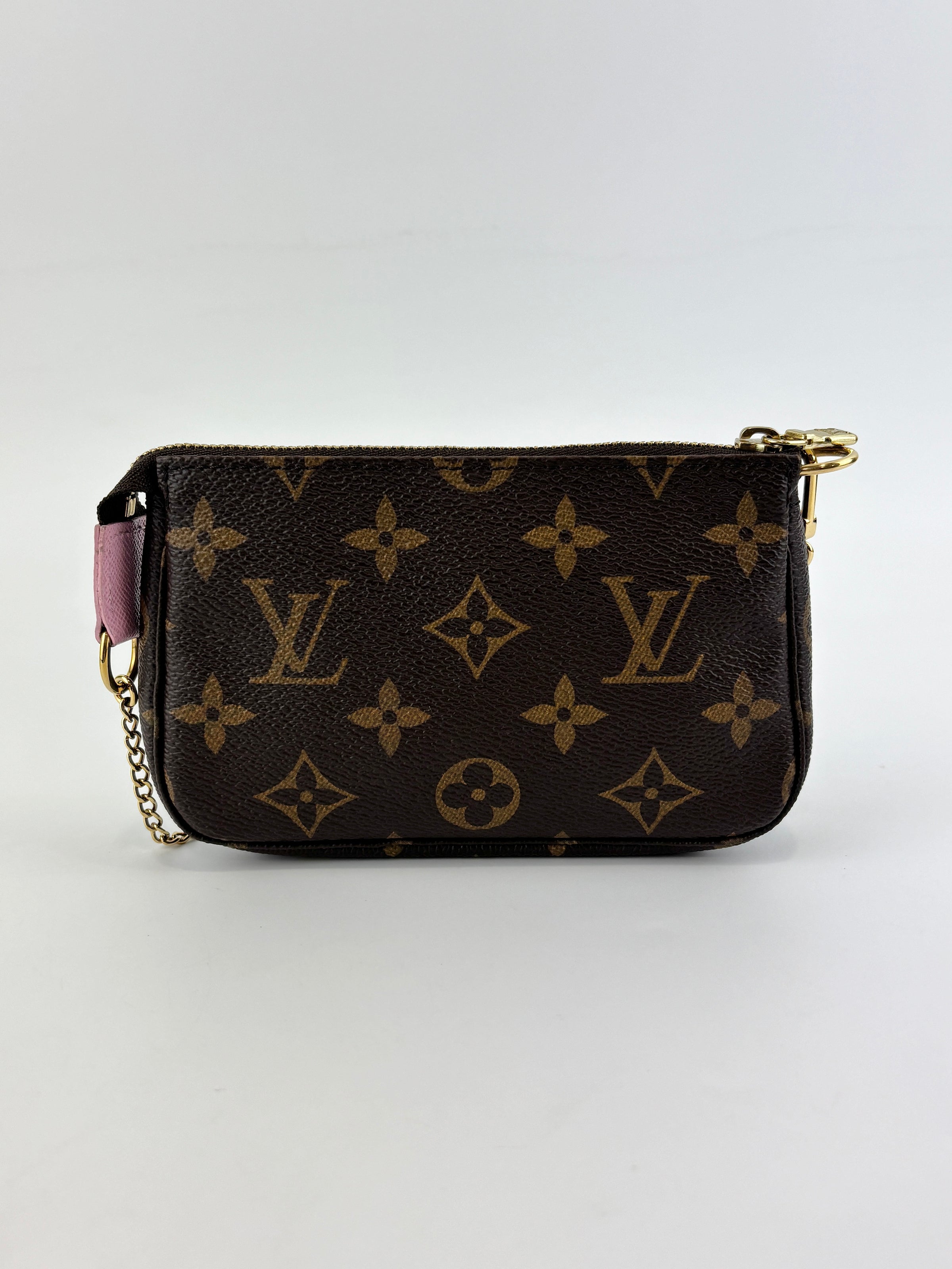 Limited Edition Monogram Illustre Transatlantic Mini Pochette Accessories in Rose Ballerine
