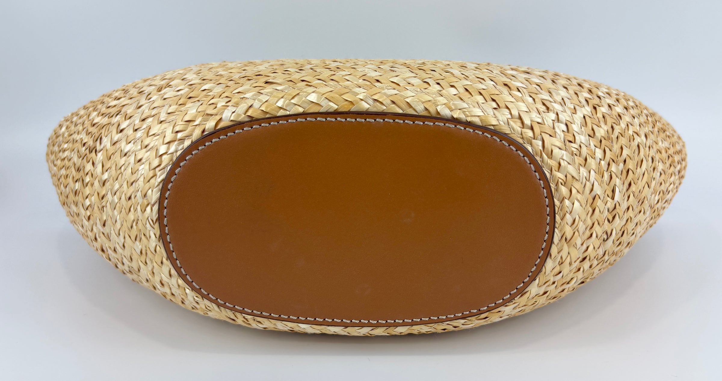 Beach Bag Raffia and Leather