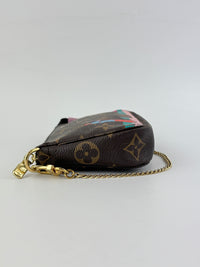 Limited Edition Monogram Illustre Transatlantic Mini Pochette Accessories in Rose Ballerine