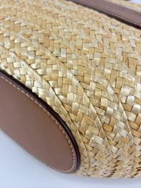 Beach Bag Raffia and Leather