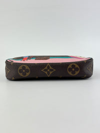 Limited Edition Monogram Illustre Transatlantic Mini Pochette Accessories in Rose Ballerine