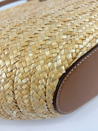Beach Bag Raffia and Leather