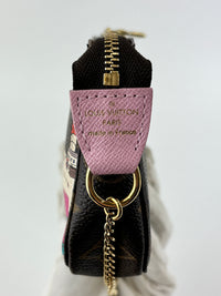 Limited Edition Monogram Illustre Transatlantic Mini Pochette Accessories in Rose Ballerine