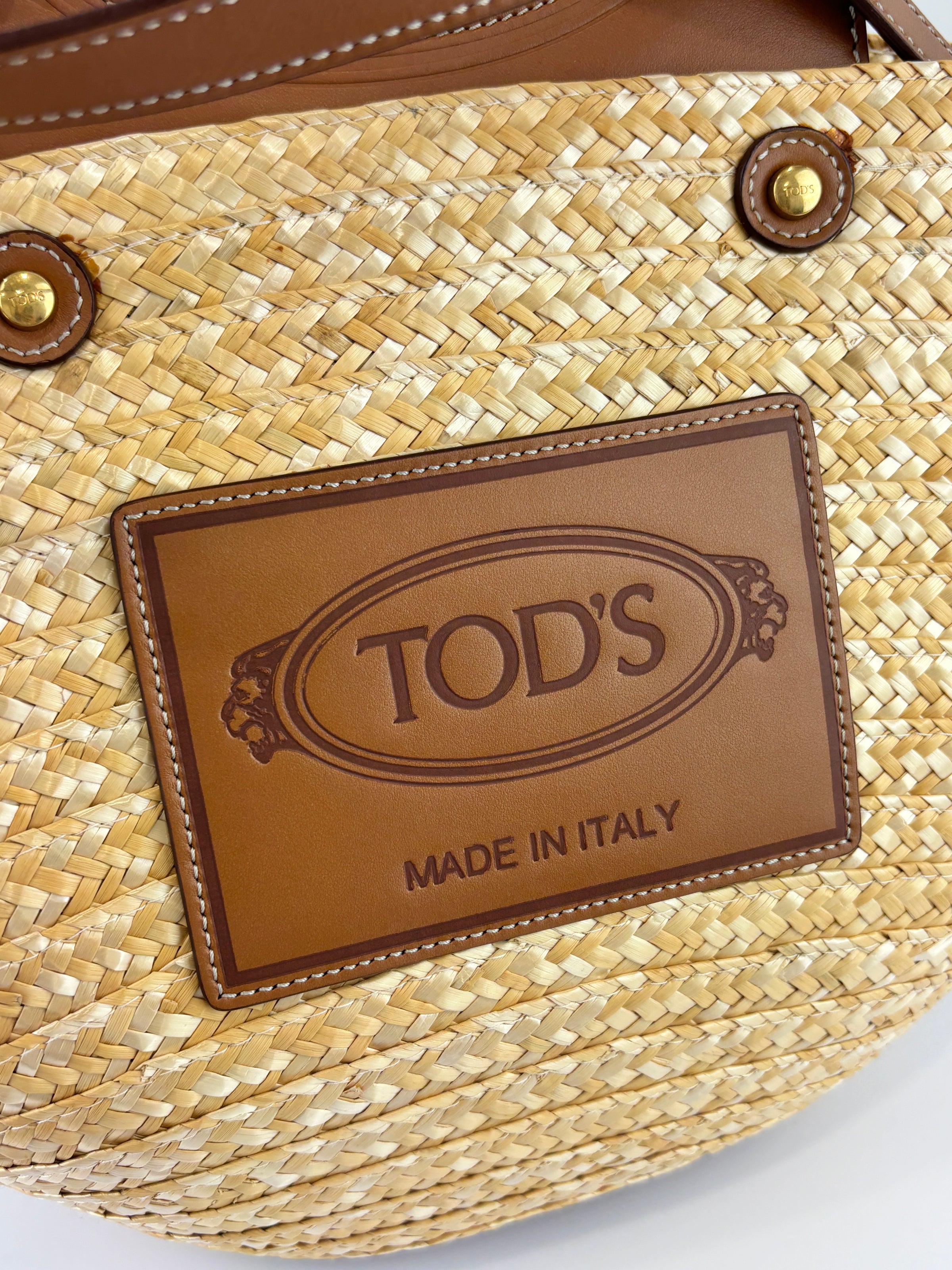 Beach Bag Raffia and Leather