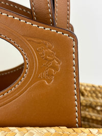 Beach Bag Raffia and Leather