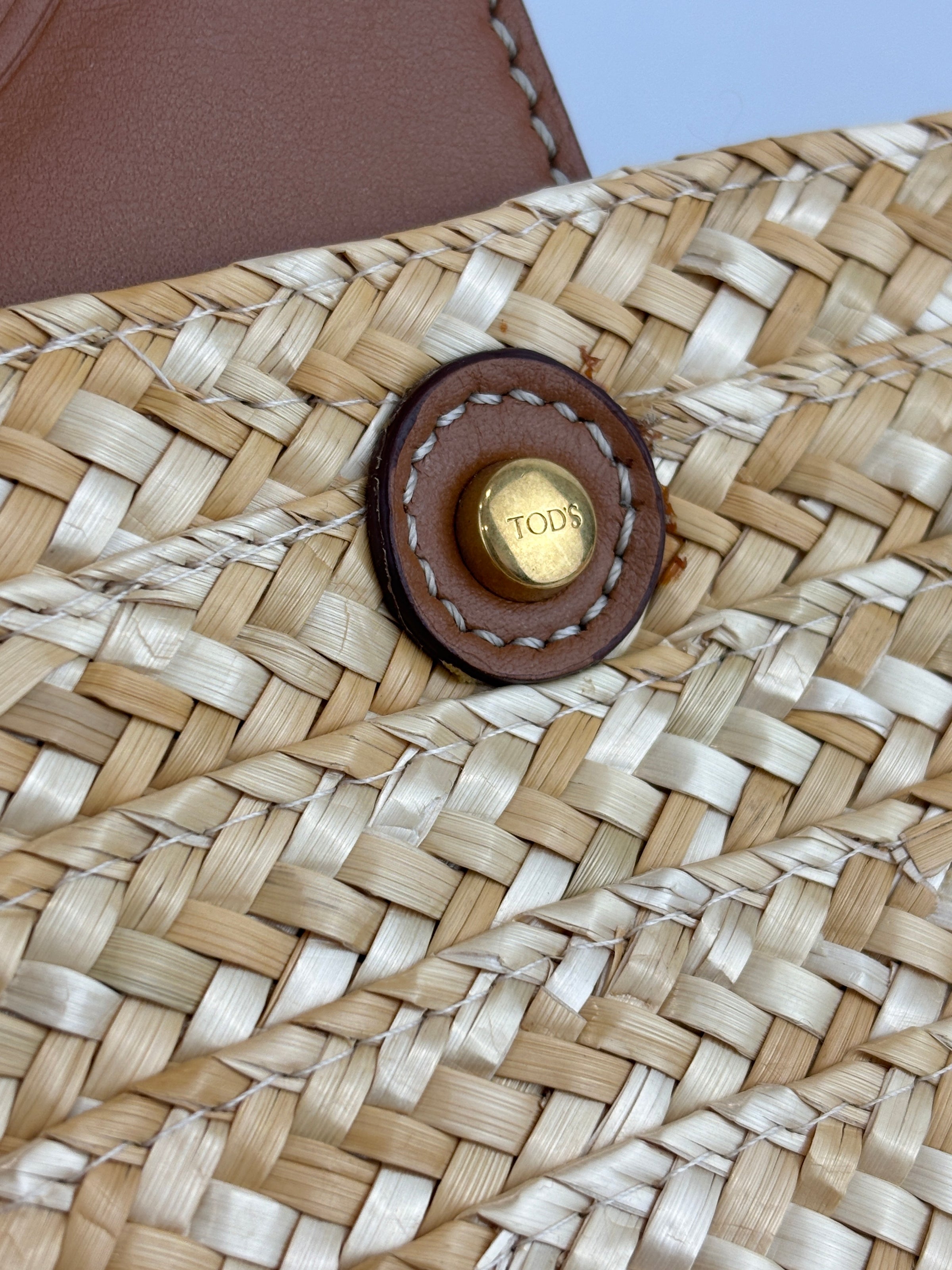 Beach Bag Raffia and Leather