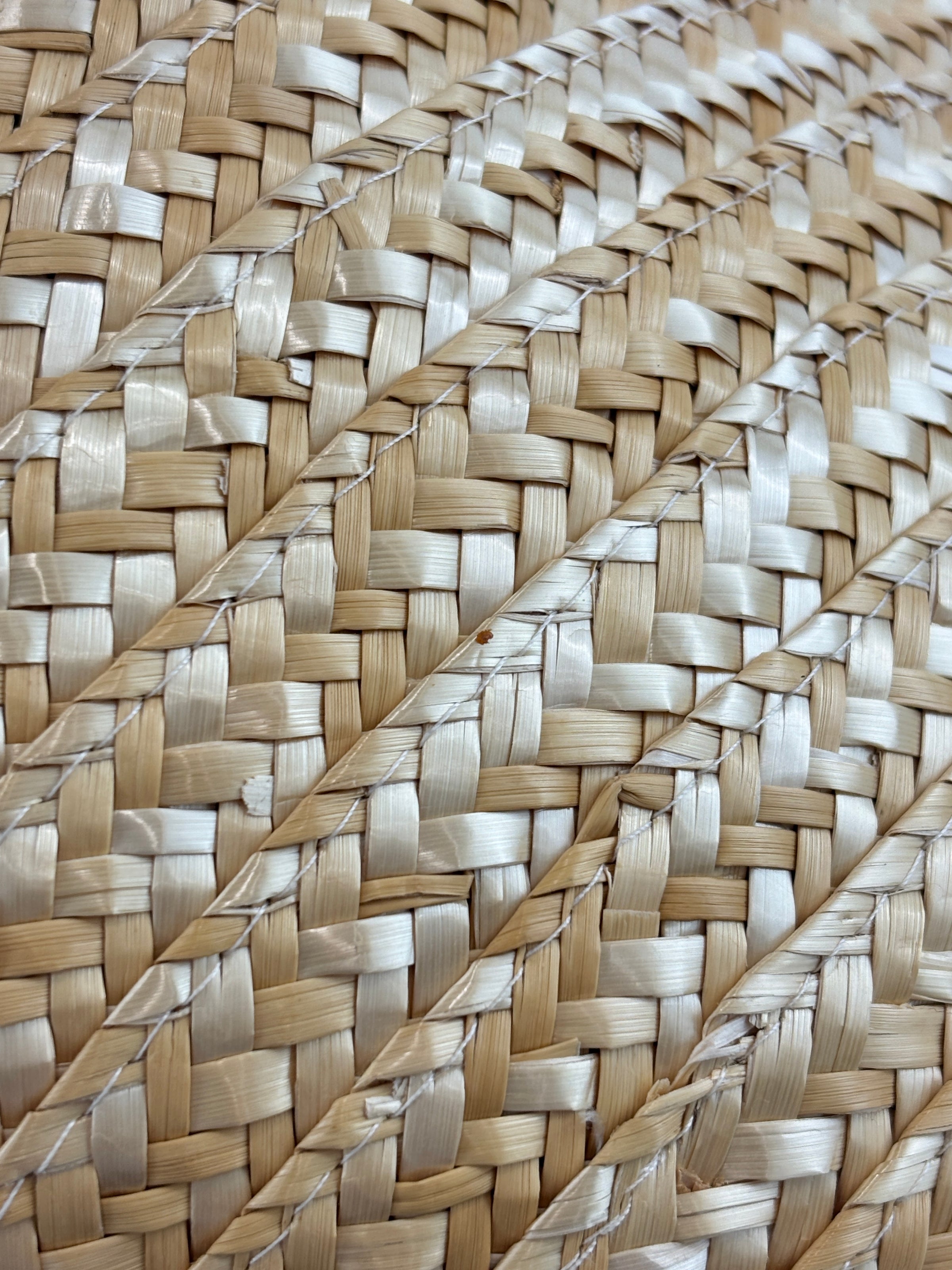 Beach Bag Raffia and Leather