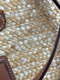 Beach Bag Raffia and Leather