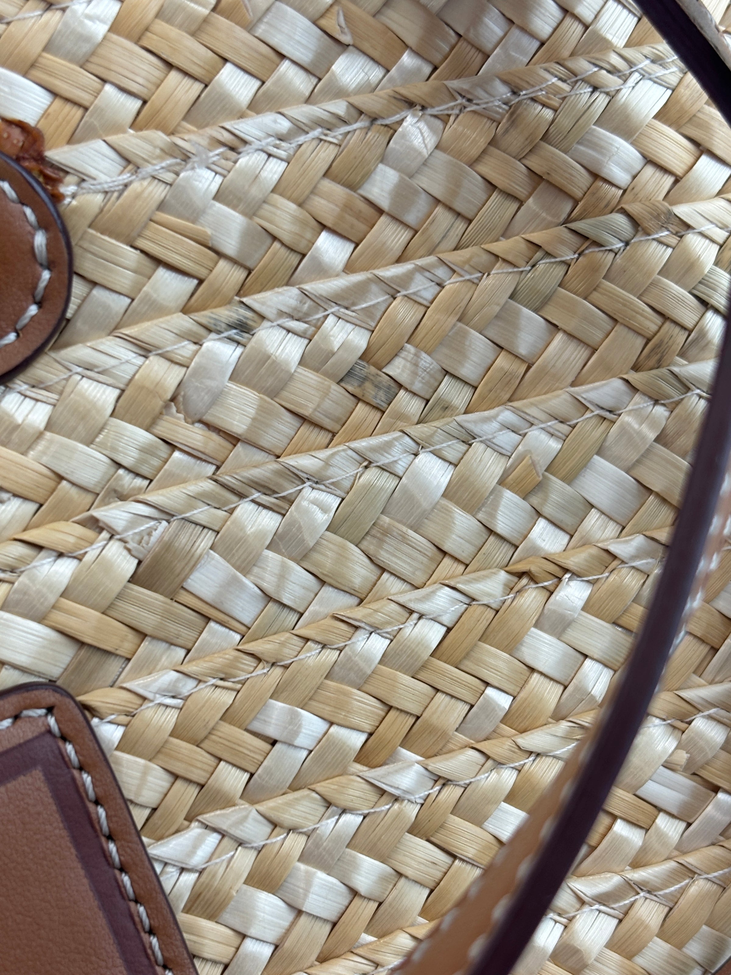 Beach Bag Raffia and Leather