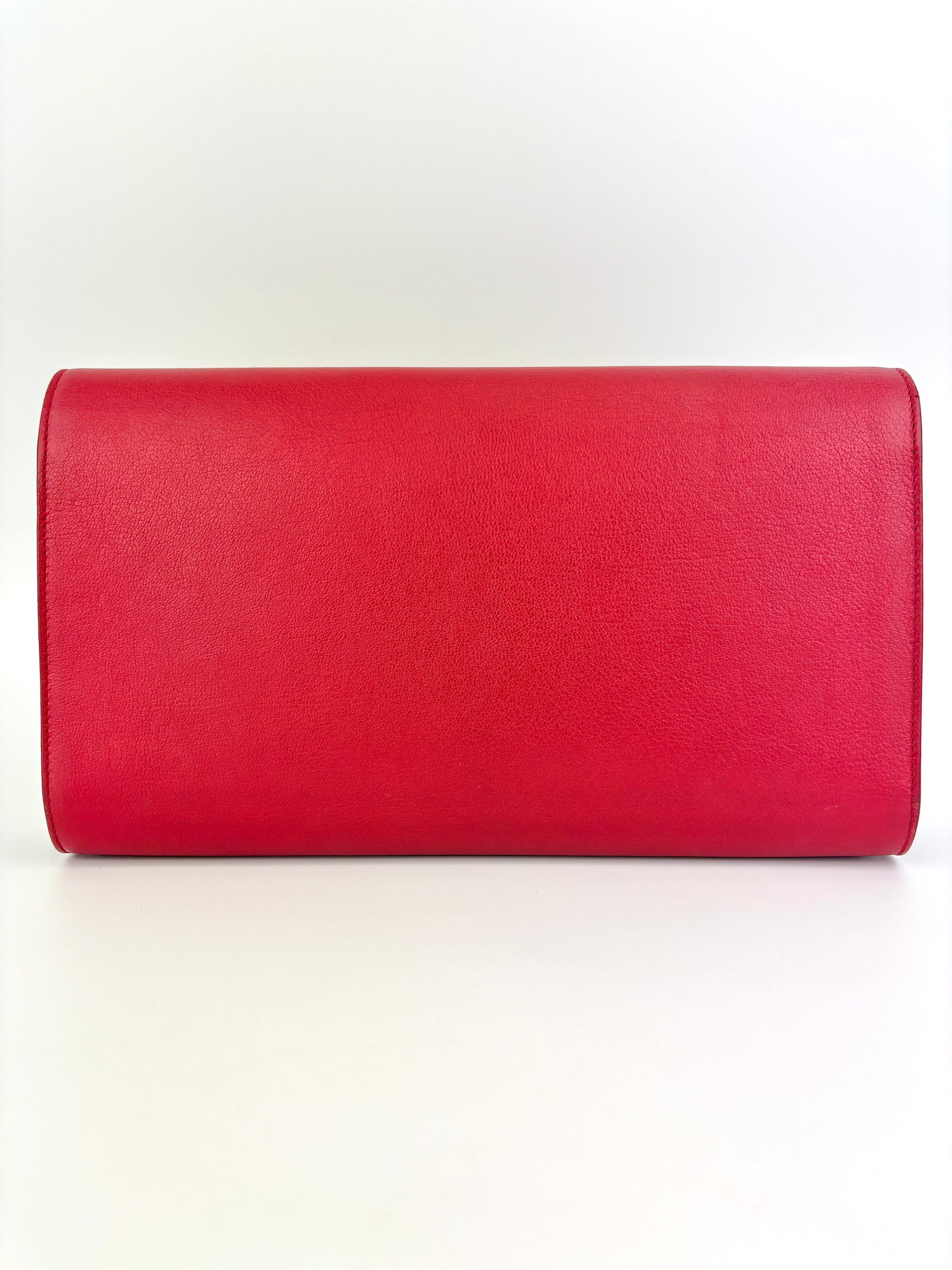 Large Belle De Jour Clutch Red Calfskin