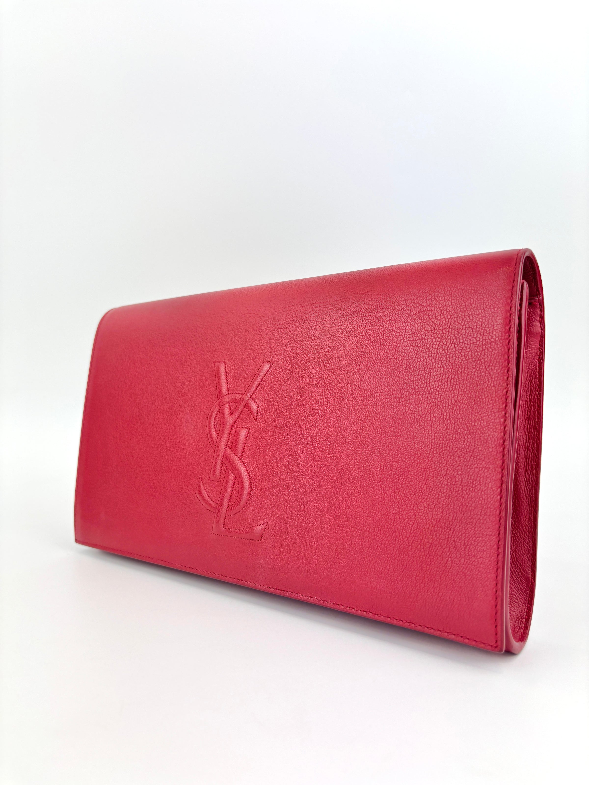 Large Belle De Jour Clutch Red Calfskin