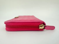 Boy Pink Quilted Lambskin Zip Around Wallet