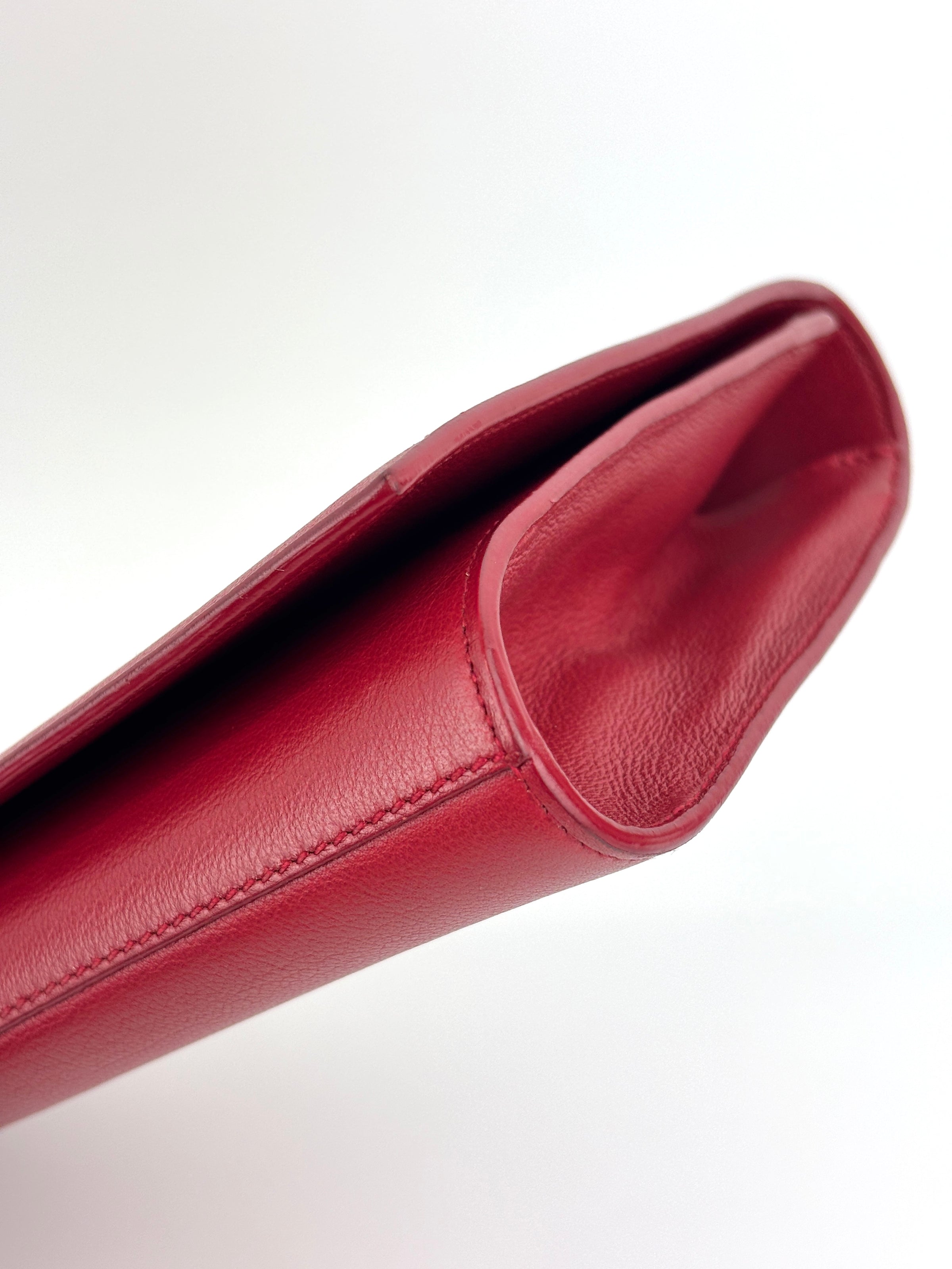 Large Belle De Jour Clutch Red Calfskin