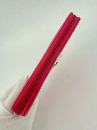 Boy Pink Quilted Lambskin Zip Around Wallet