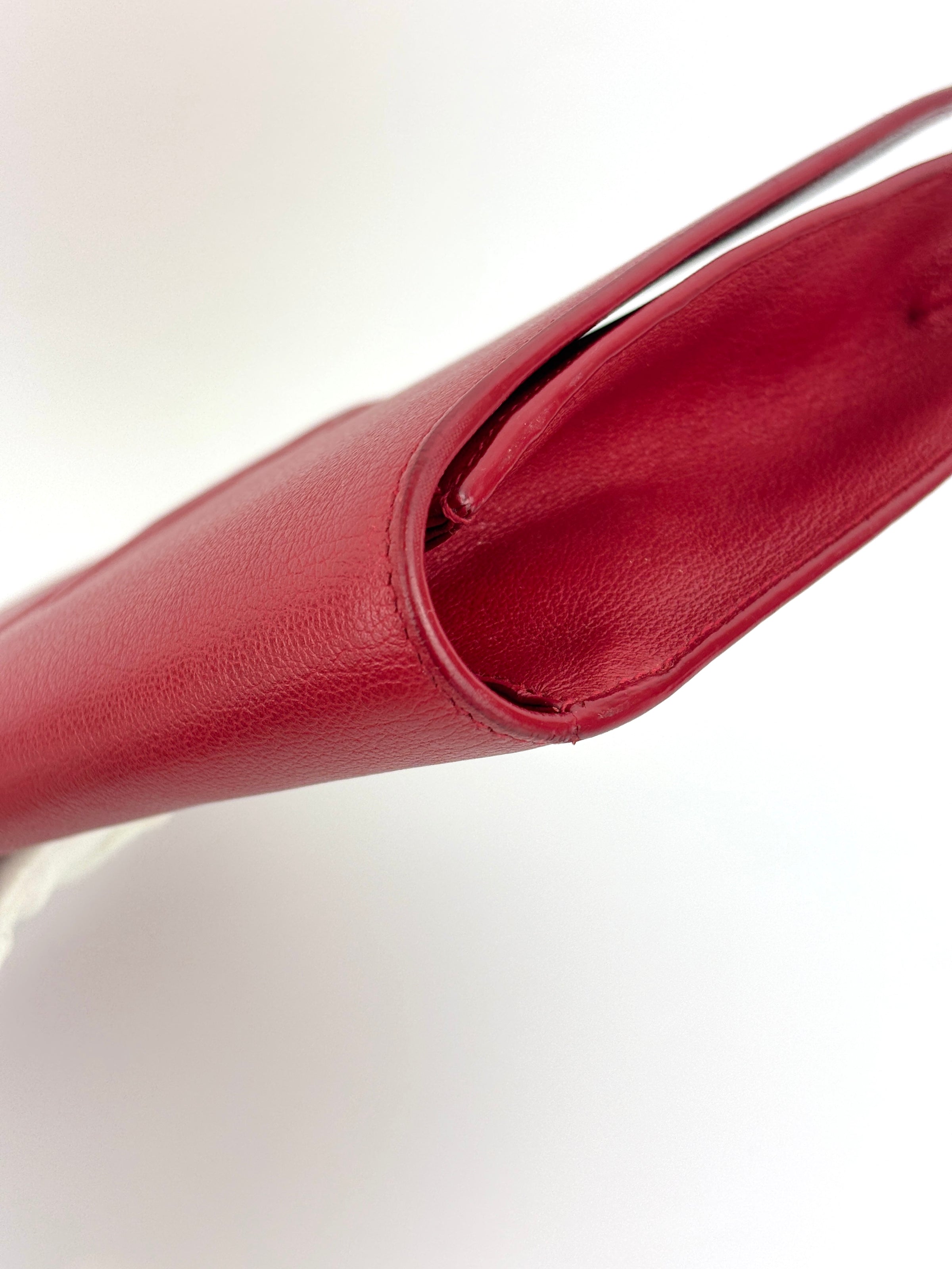 Large Belle De Jour Clutch Red Calfskin