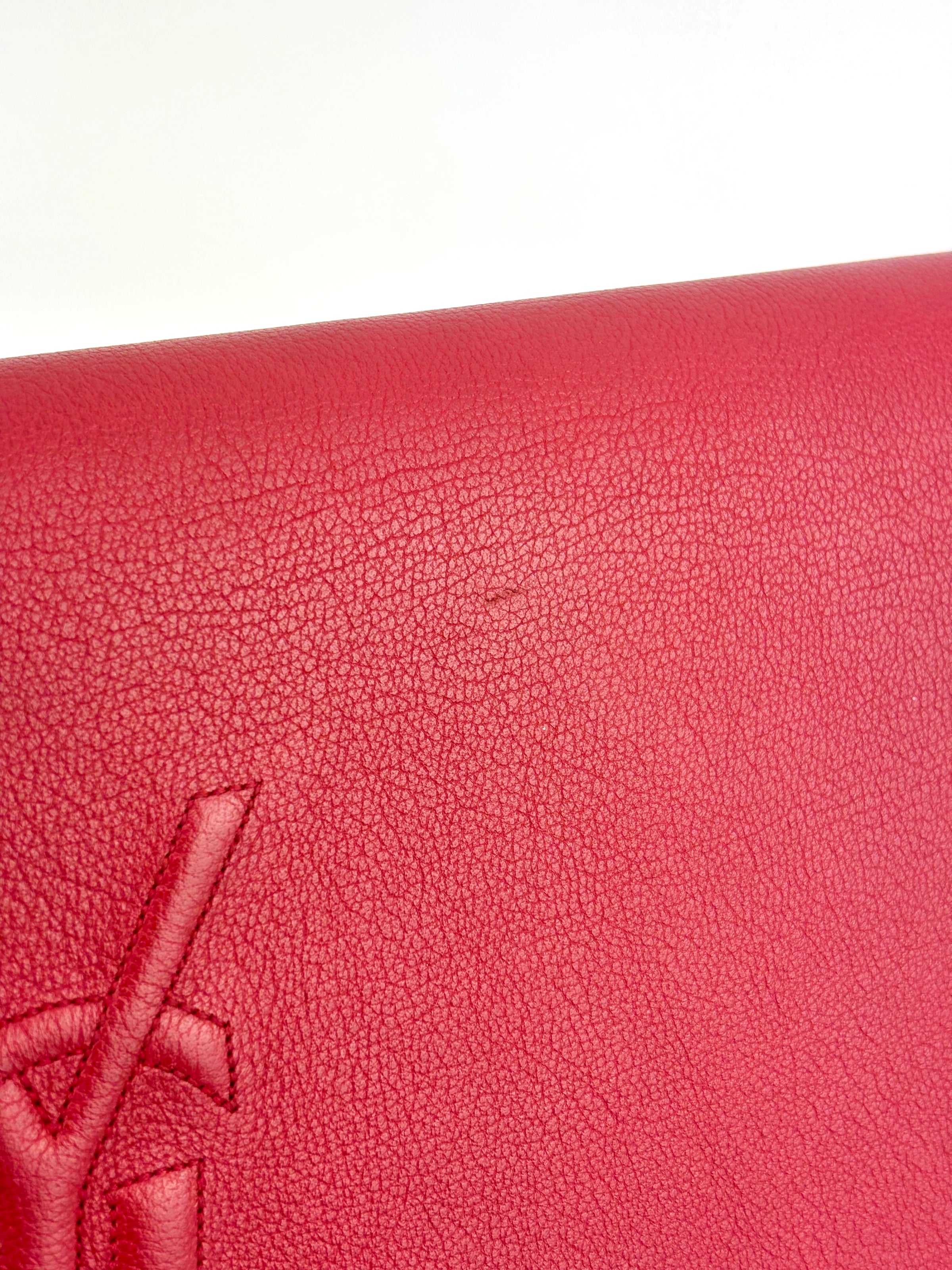 Large Belle De Jour Clutch Red Calfskin
