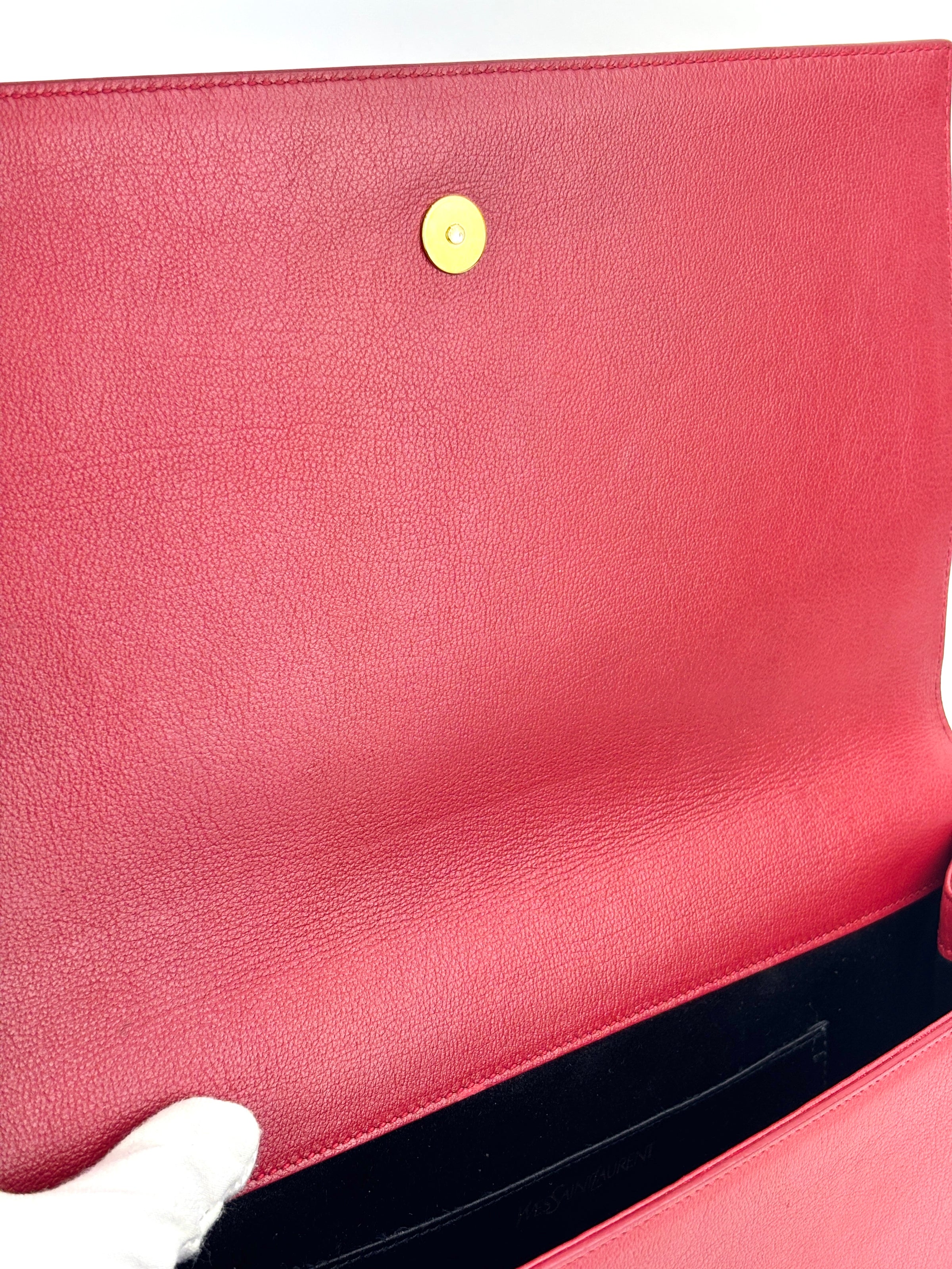 Large Belle De Jour Clutch Red Calfskin