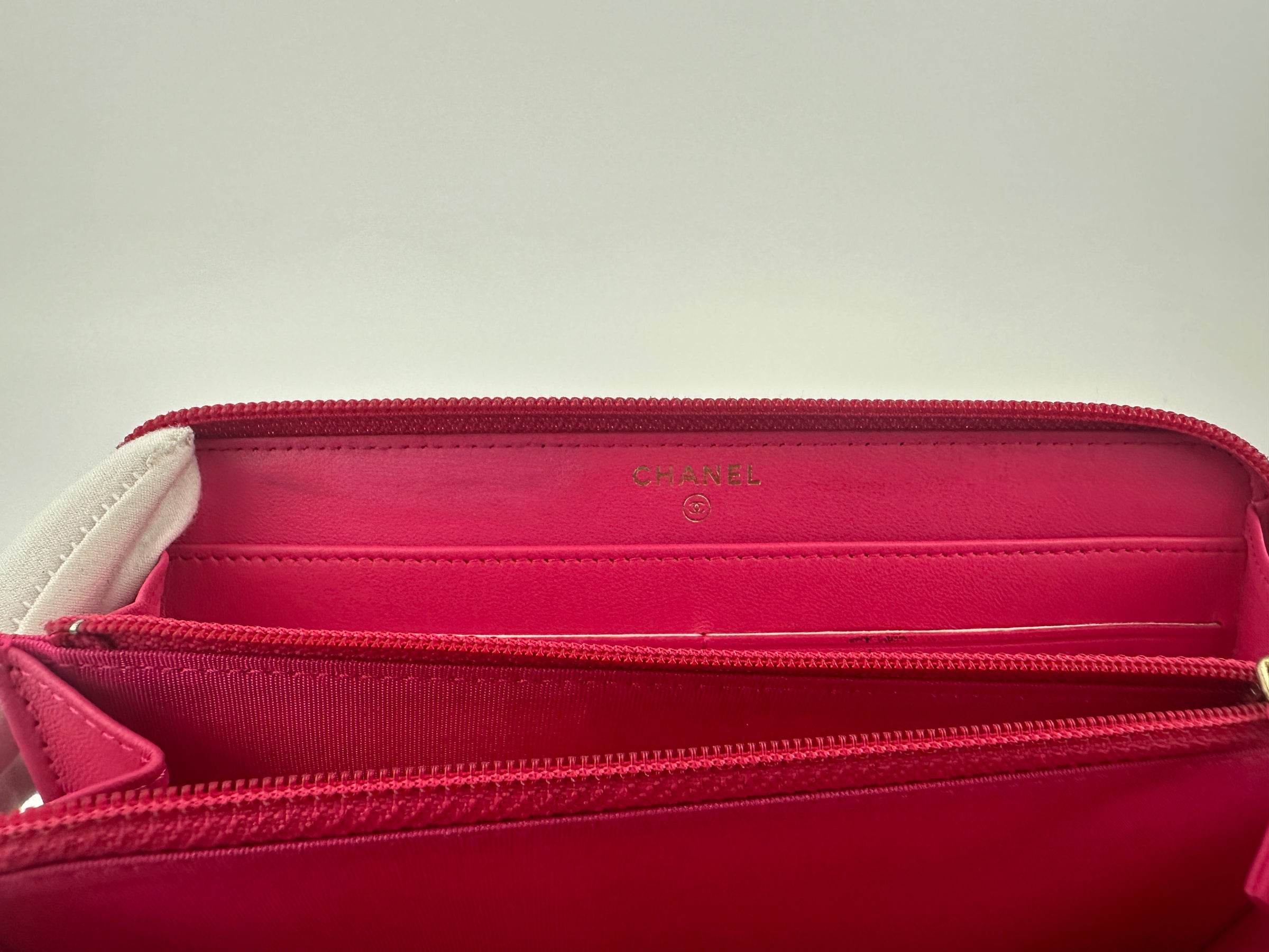 Boy Pink Quilted Lambskin Zip Around Wallet