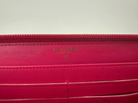 Boy Pink Quilted Lambskin Zip Around Wallet