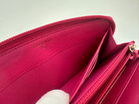 Boy Pink Quilted Lambskin Zip Around Wallet