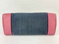 Craft Denim Tote Bag in Blue / Pink