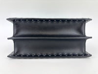 Rockstud Leather Box Bag in Black